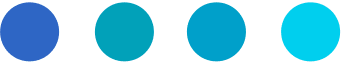 Two blue circles on a white background.