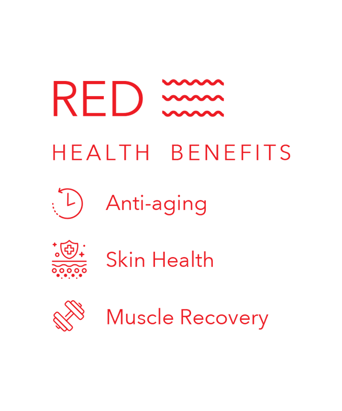 Red light therapy benefits include anti-aging, pain relief, and muscle recovery.